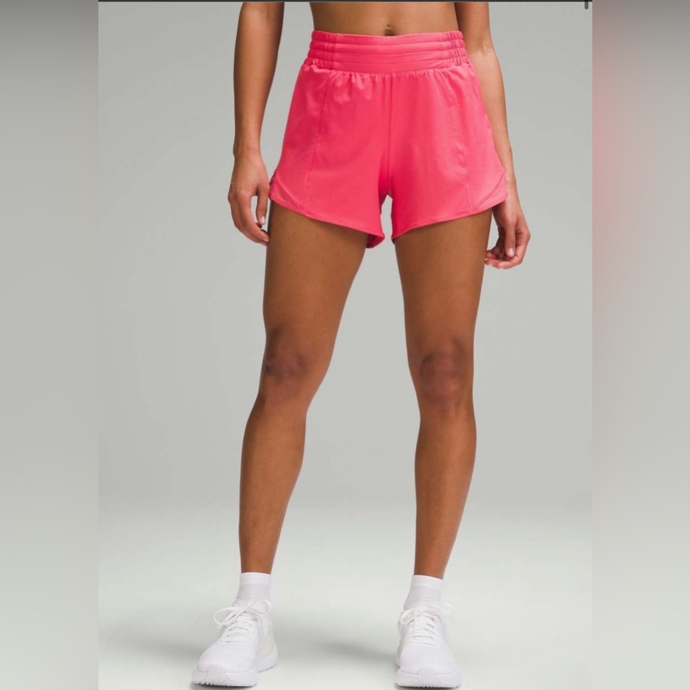 Lululemon Hotty Hot HR Lined Short 4" Size 4 in Glaze Pink